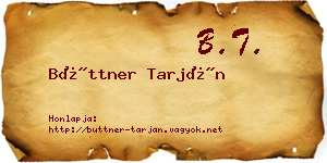 Büttner Tarján névjegykártya